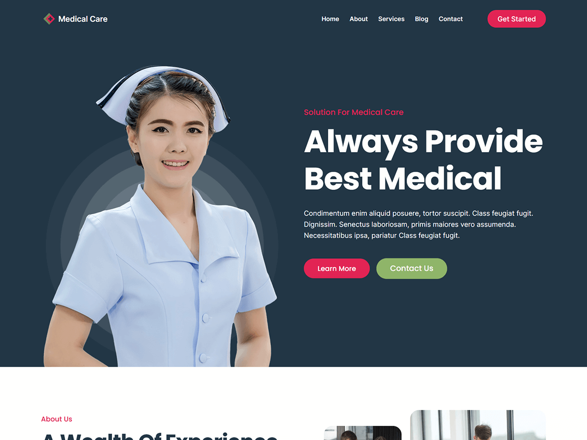 Blockskit Medical Care theme screenshot