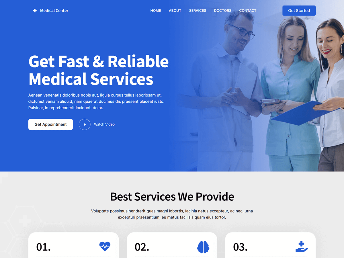 Blockskit Medical Center theme screenshot