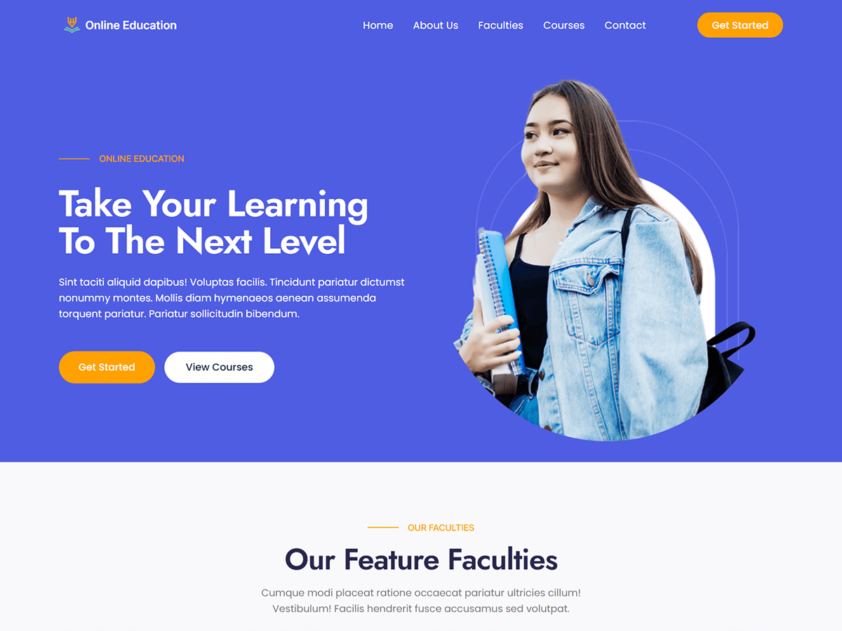 Blockskit Online Education theme screenshot