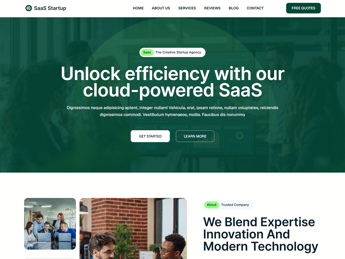 Blockskit Saas Startup theme screenshot