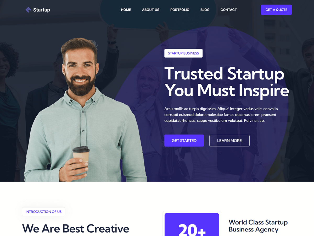 Blockskit Startup theme screenshot