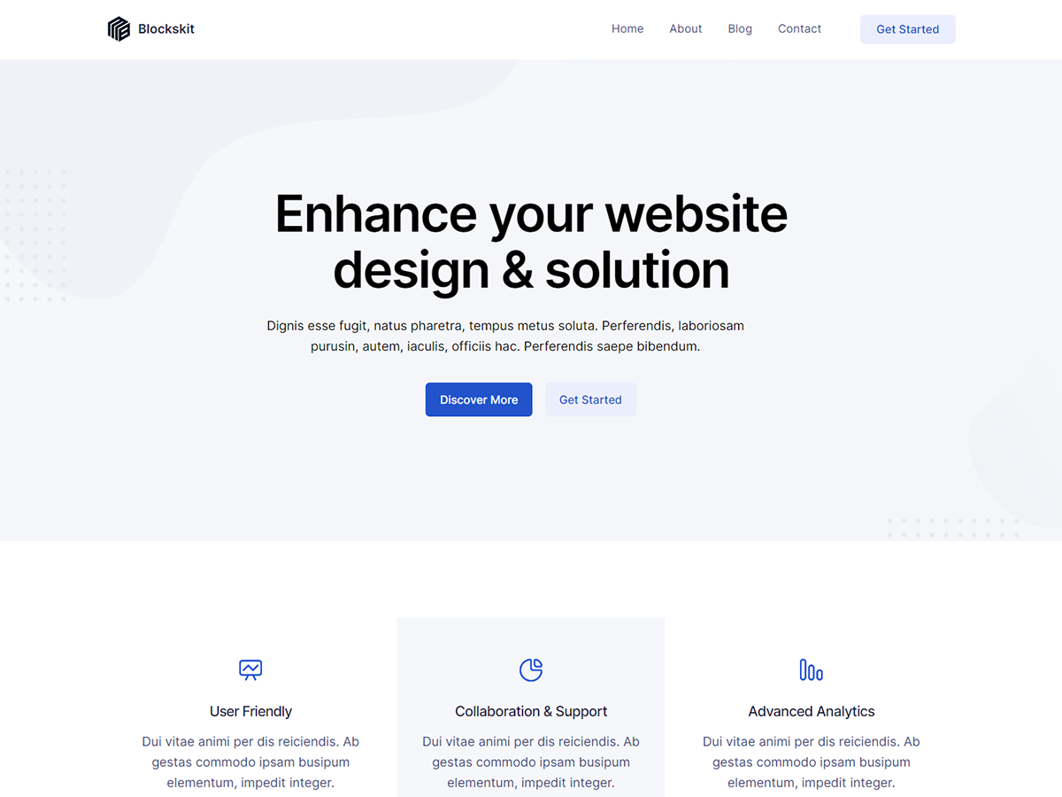 Blockskit theme screenshot
