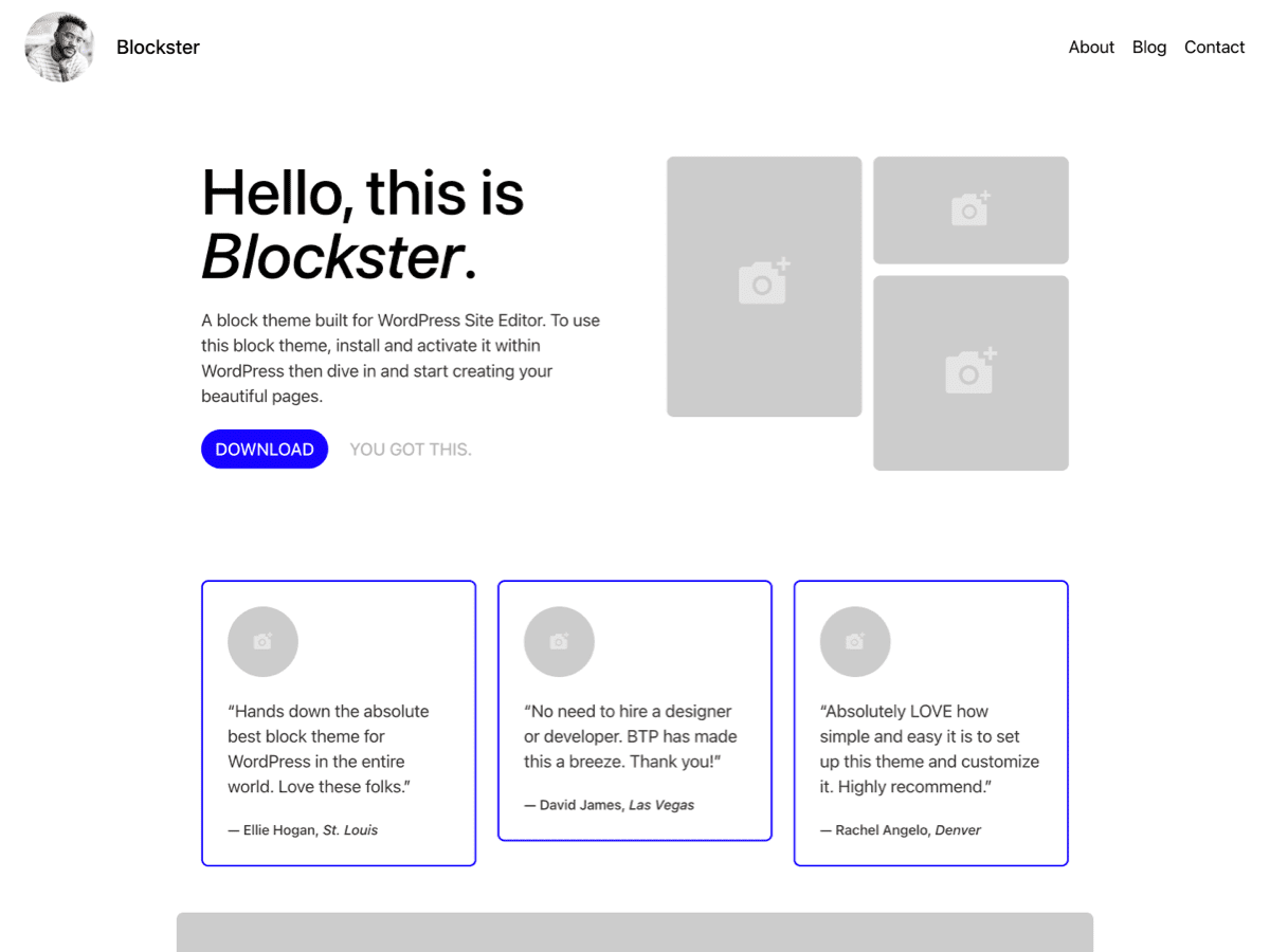 Blockster theme screenshot