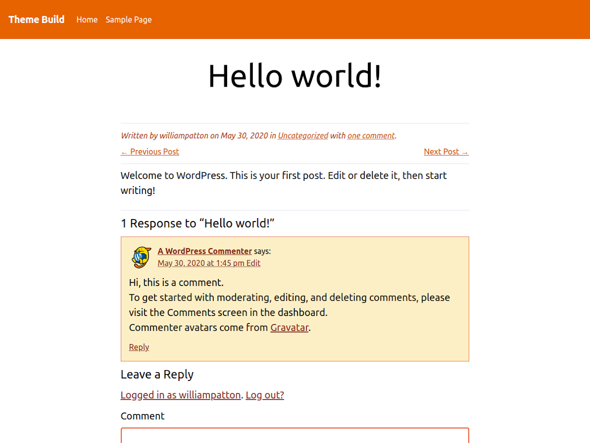 Blockz theme screenshot