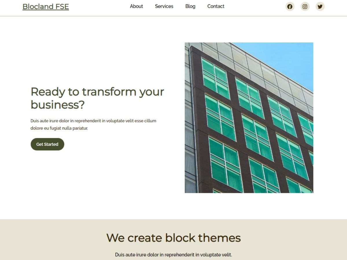 Blocland FSE theme screenshot