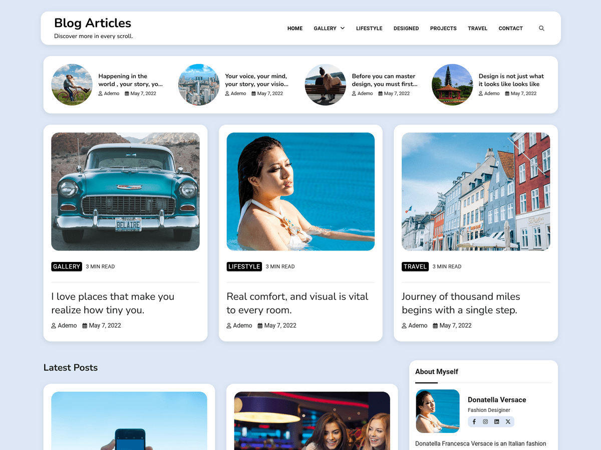 Blog Articles theme screenshot