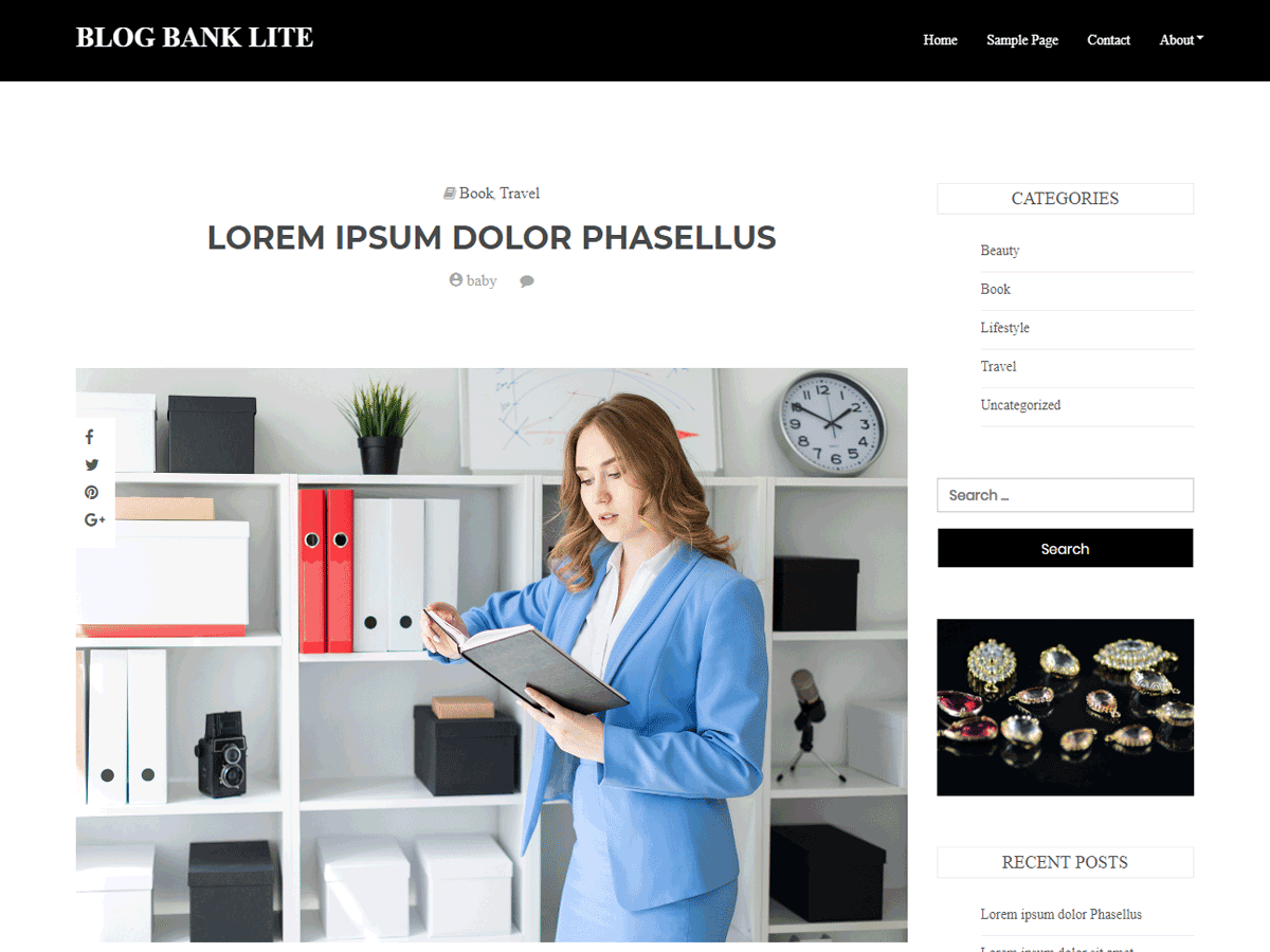 Blog Bank Lite theme screenshot