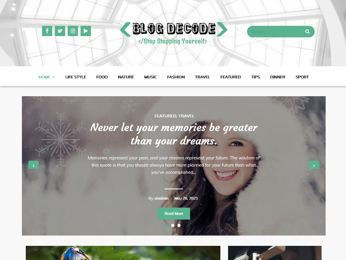 Blog Decode theme screenshot