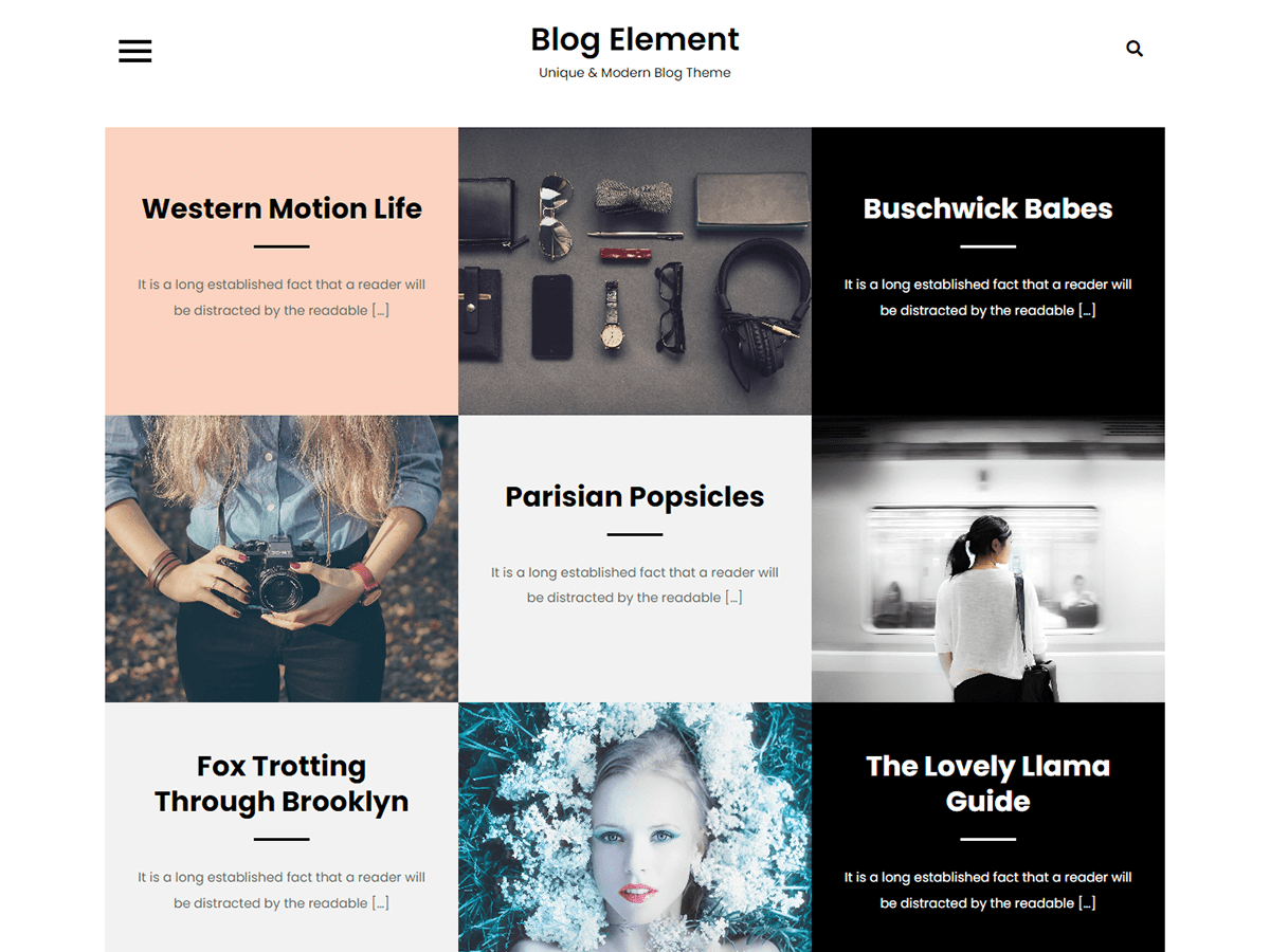 Blog Element theme screenshot