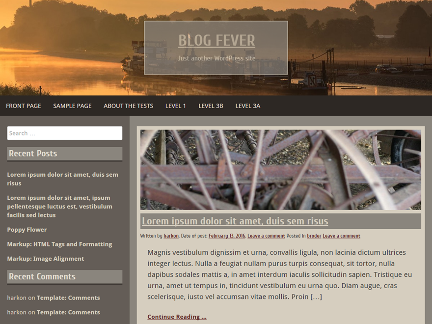 Blog Fever theme screenshot