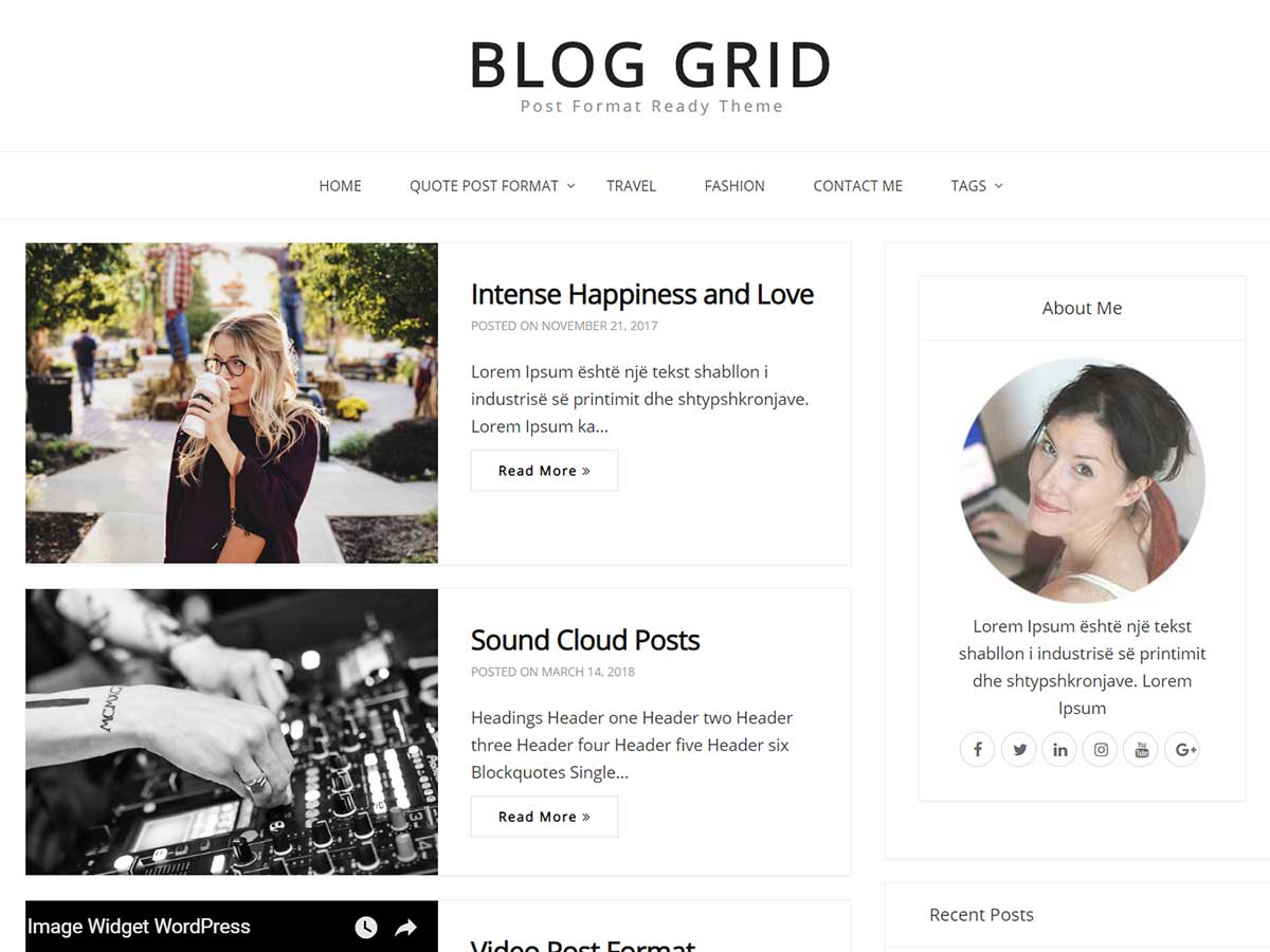 Blog Grid theme screenshot