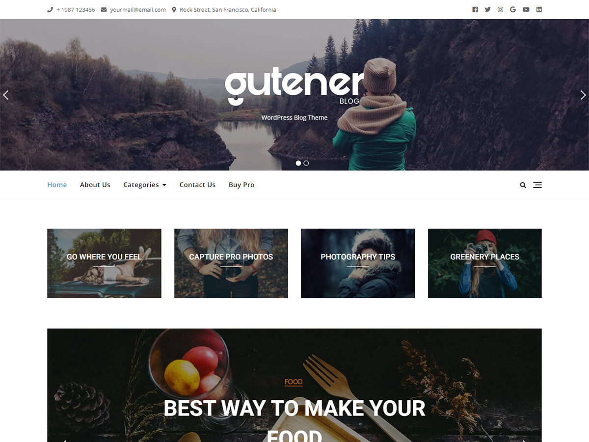 Blog Gutener theme screenshot