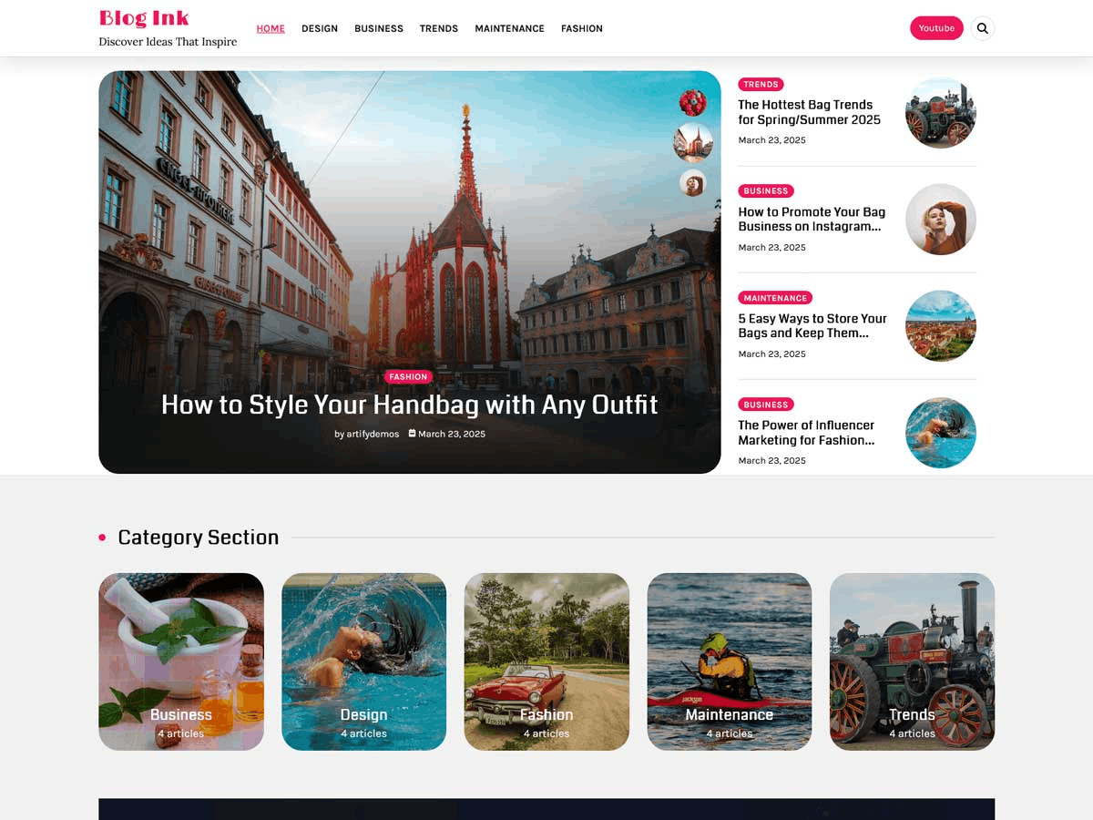 Blog Ink theme screenshot