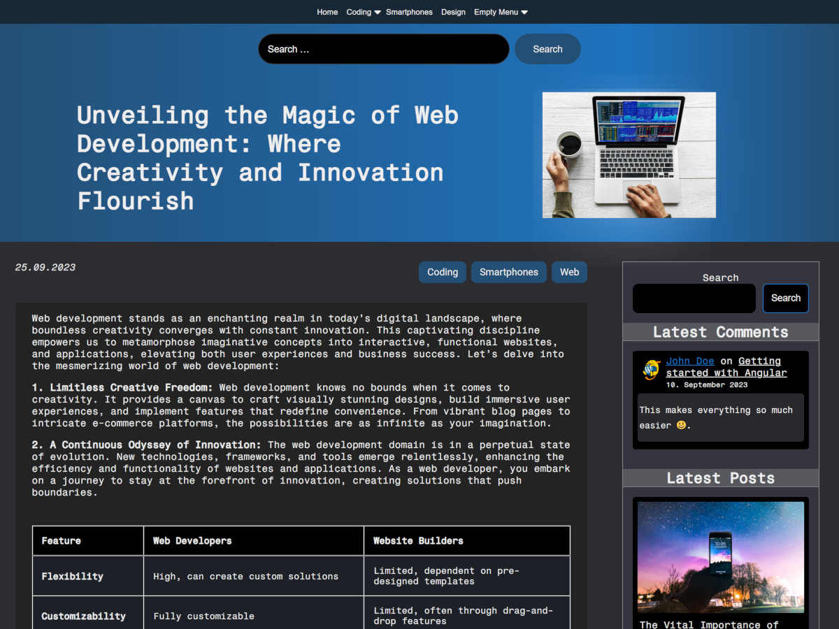 Blog Layouts theme screenshot