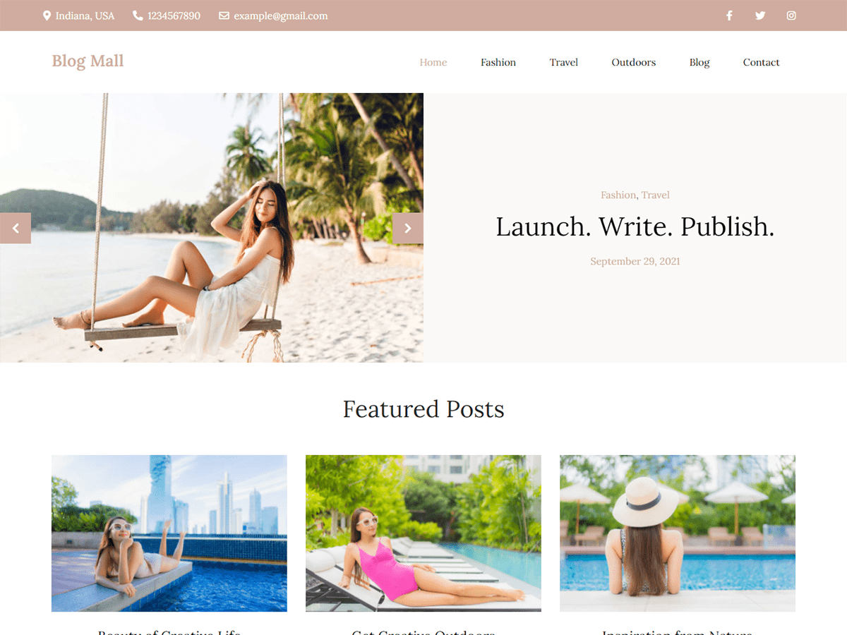 Blog Mall theme screenshot