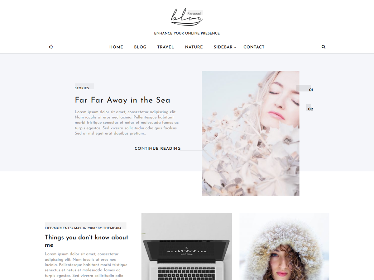 Blog Personal theme screenshot