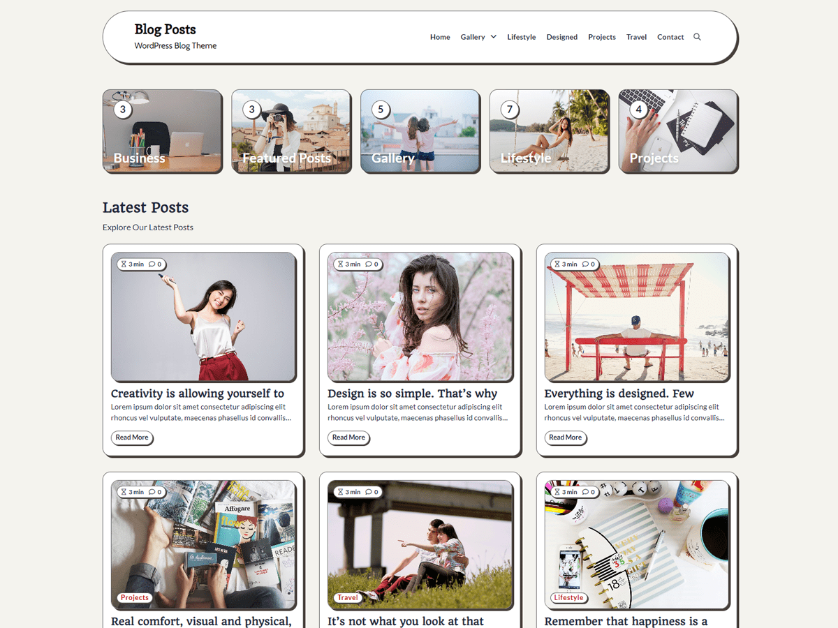 Blog Posts theme screenshot