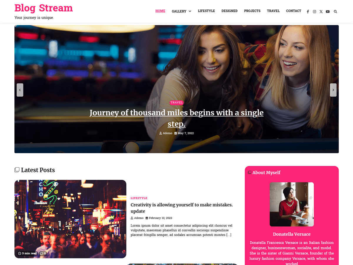 Blog Stream theme screenshot