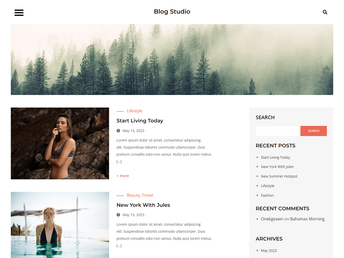 Blog Studio theme screenshot