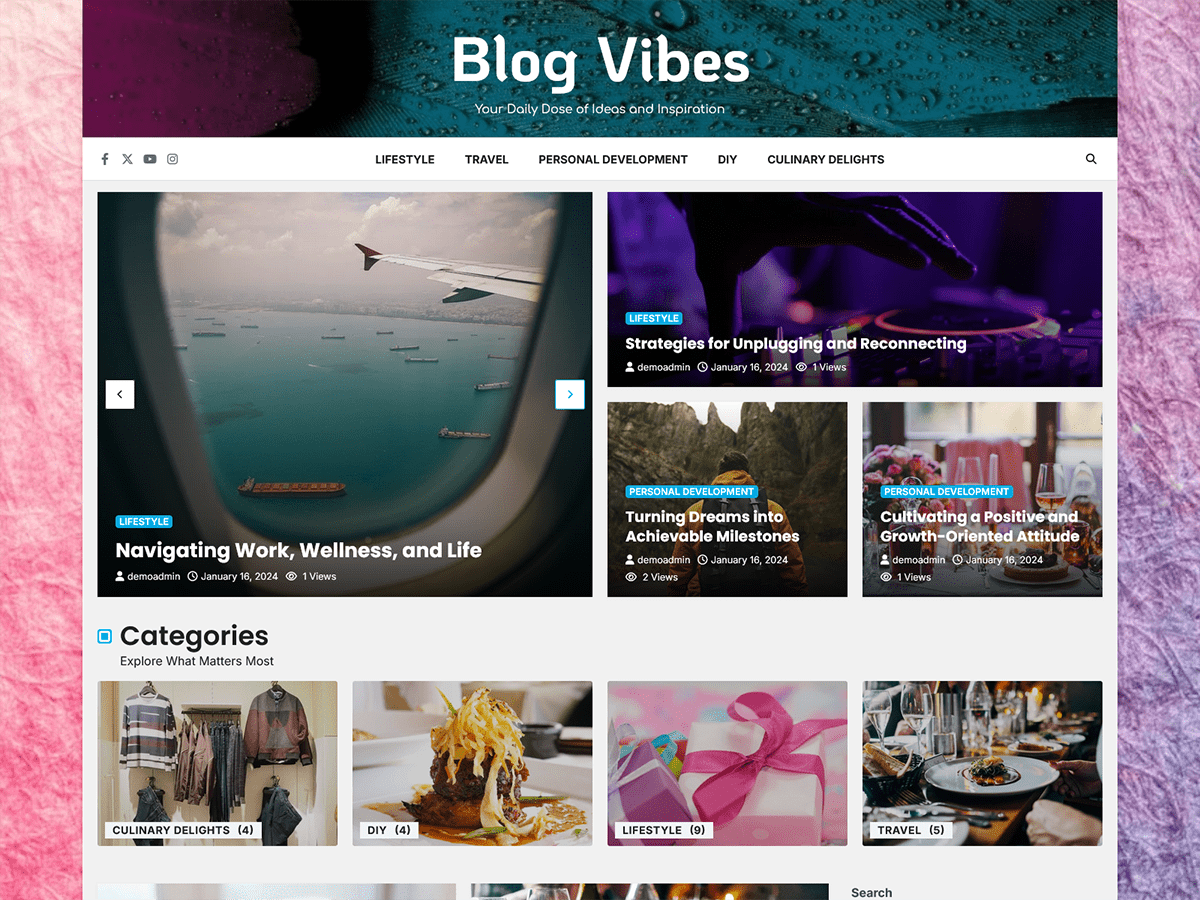 Blog Vibes theme screenshot