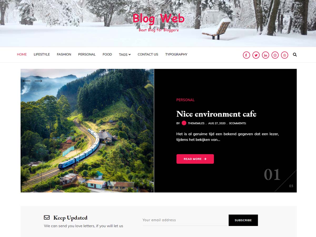 Blog Web theme screenshot