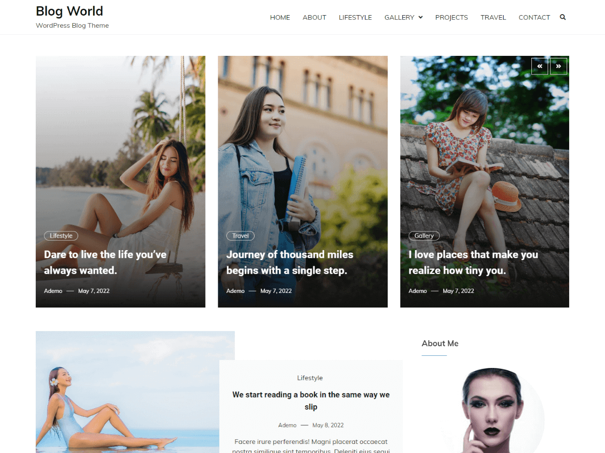 Blog World theme screenshot