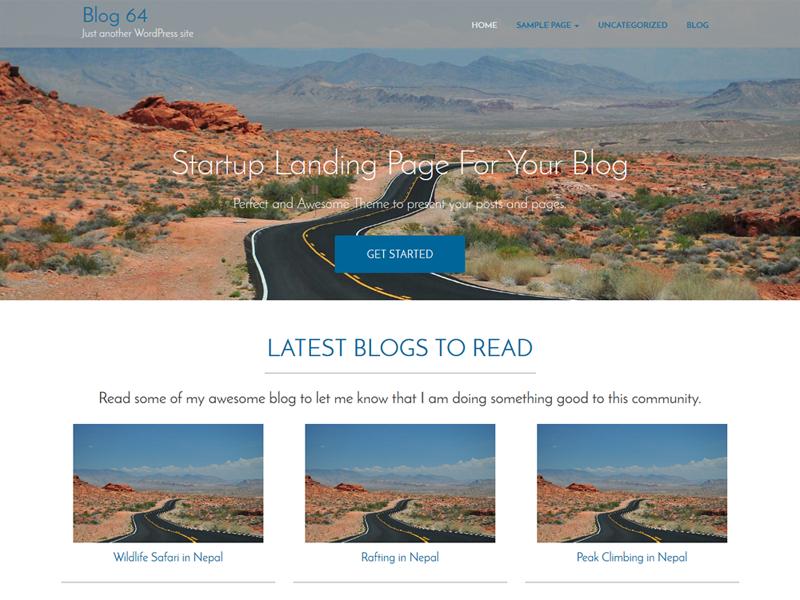 blog64 theme screenshot