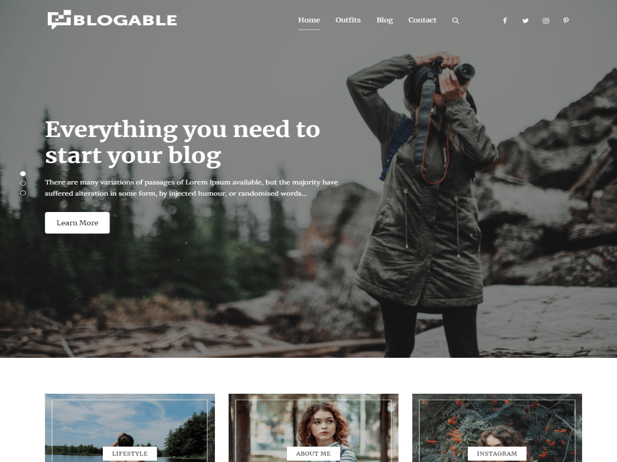 Blogable theme screenshot