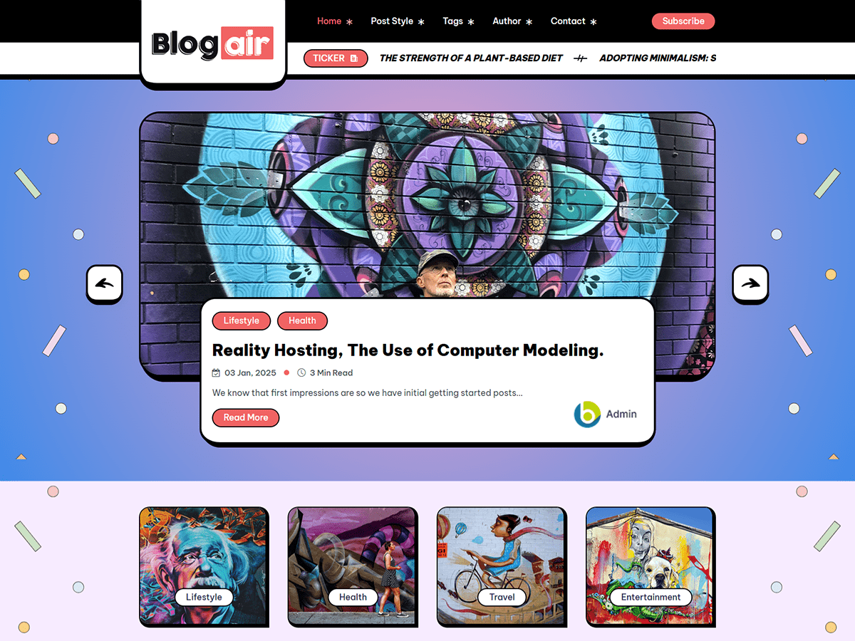 Blogair theme screenshot