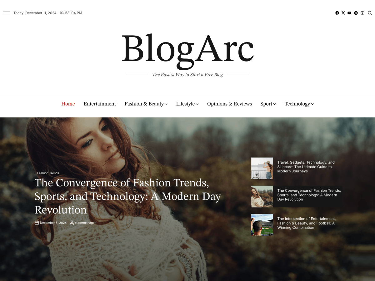 BlogArc theme screenshot