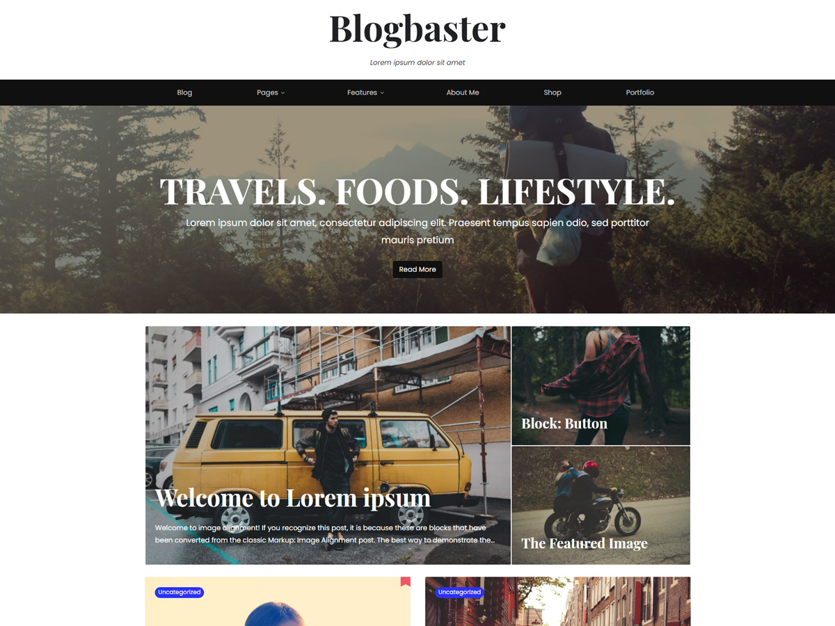 Blogbaster theme screenshot