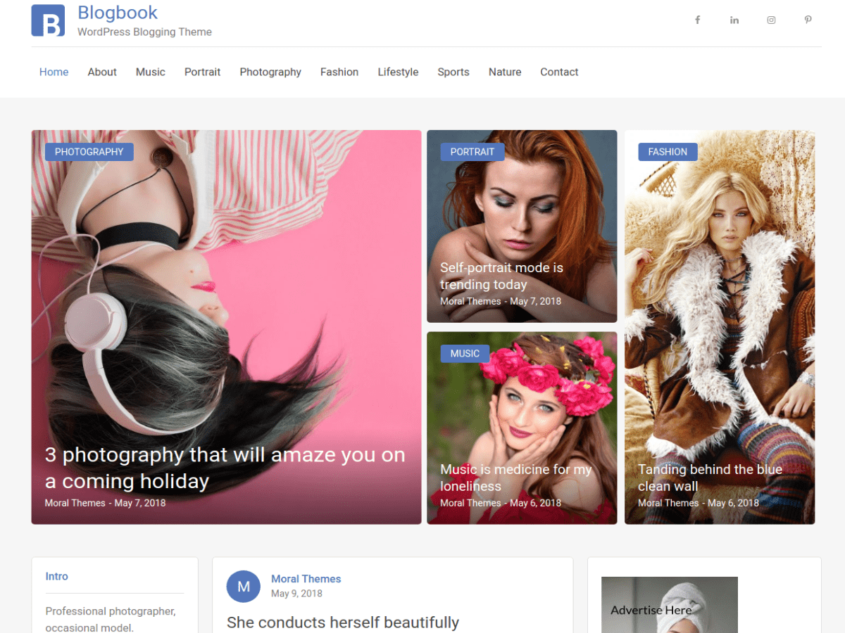 Blogbook theme screenshot