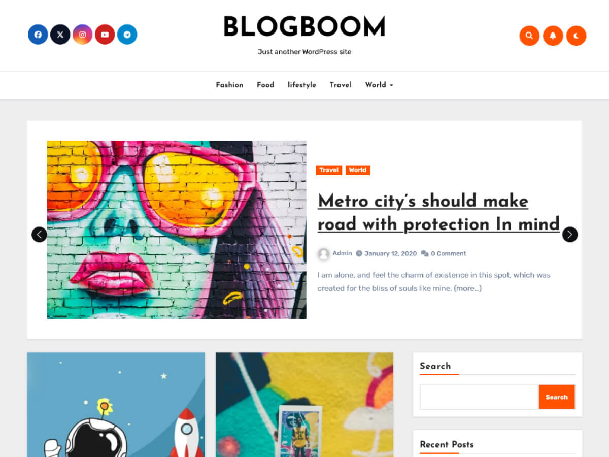 Blogboom theme screenshot