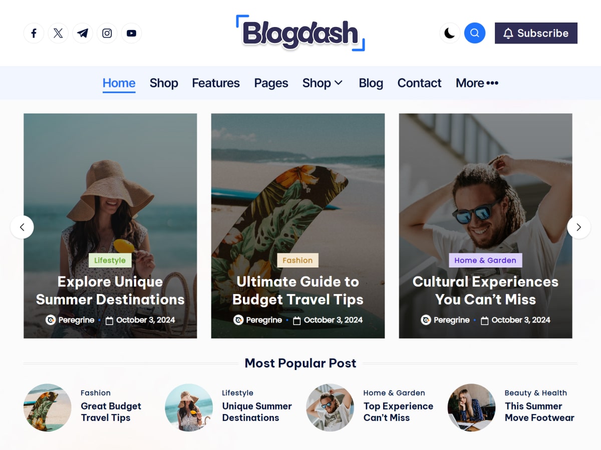 Blogdash theme screenshot
