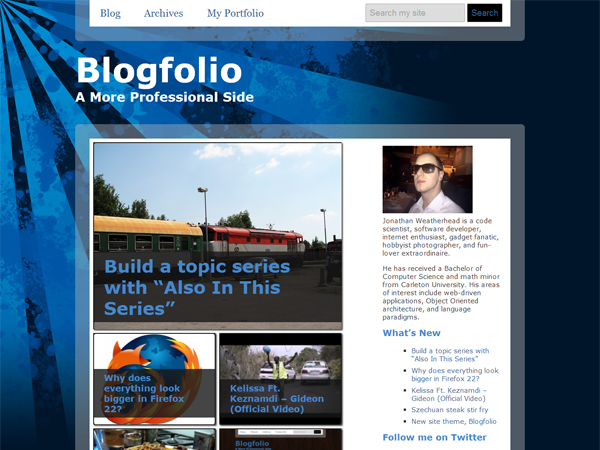 Blogfolio theme screenshot