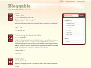 Bloggable theme screenshot