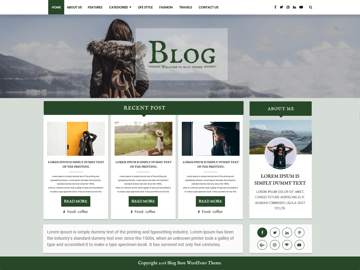 Blogger Base theme screenshot