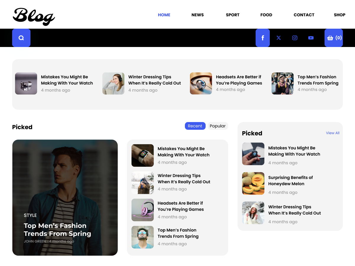 Blogger Blocks theme screenshot