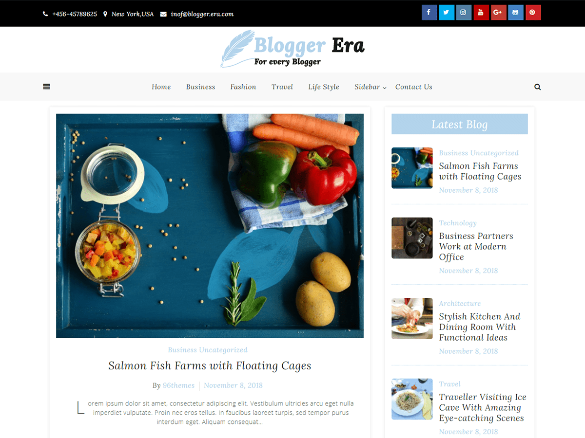 Blogger Era theme screenshot