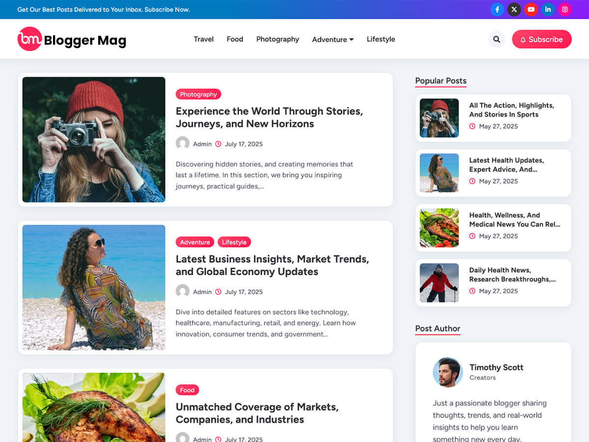 Blogger Mag theme screenshot