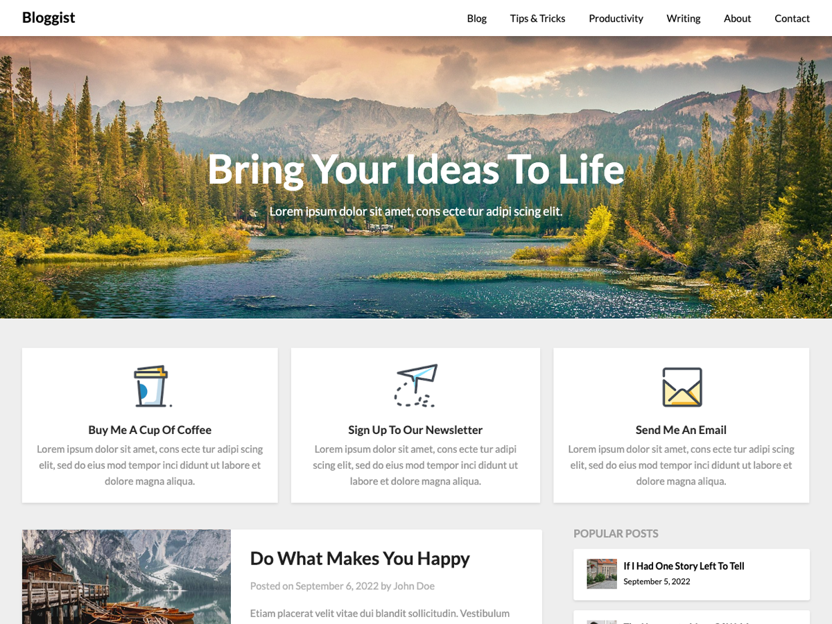 Bloggist theme screenshot