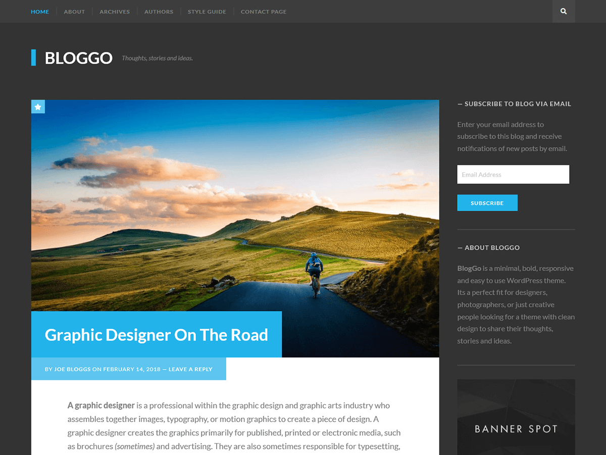Bloggo theme screenshot