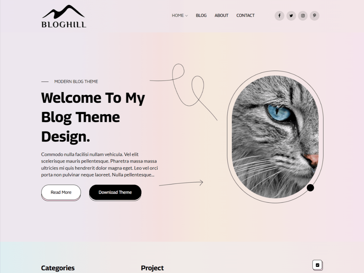 Bloghill theme screenshot