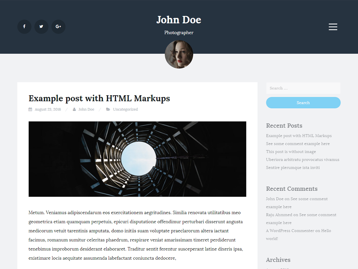 Blogi theme screenshot
