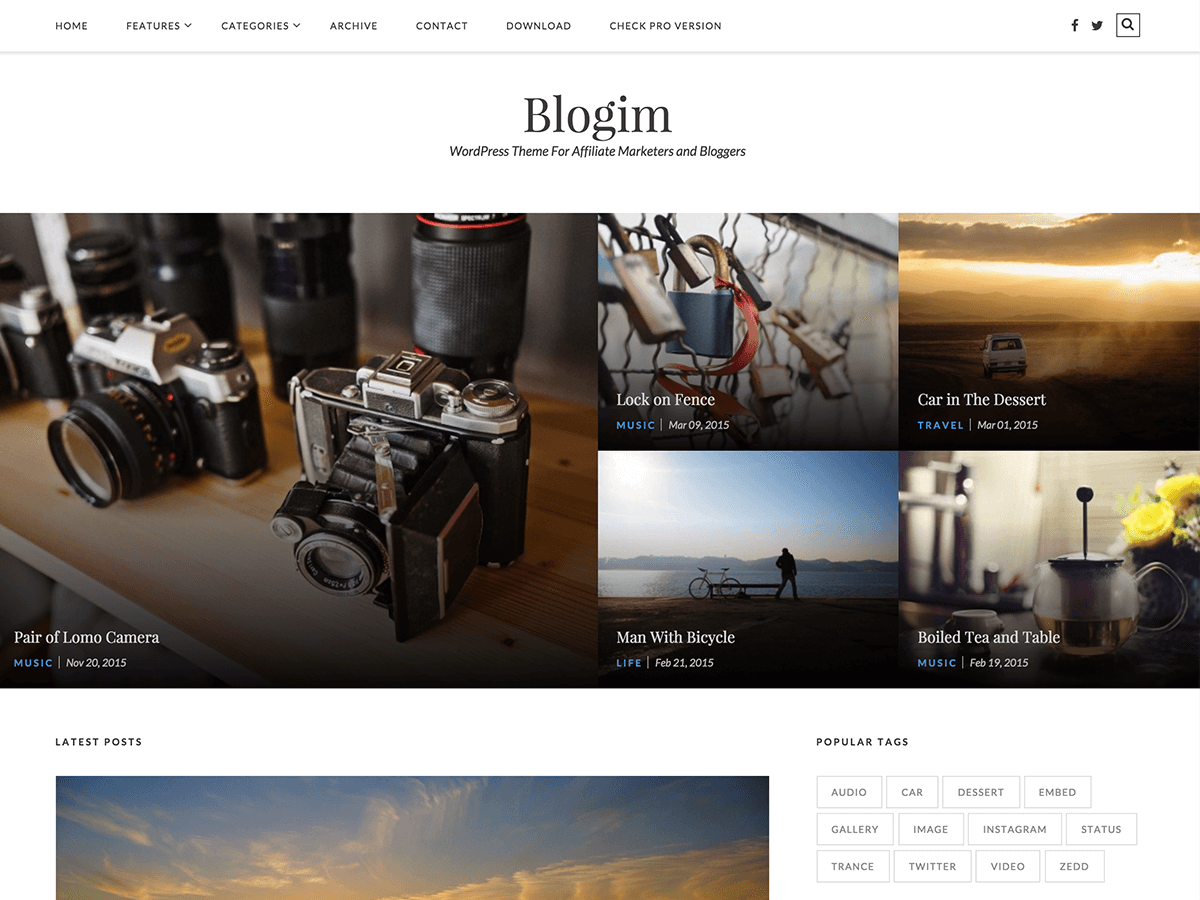 Blogim theme screenshot