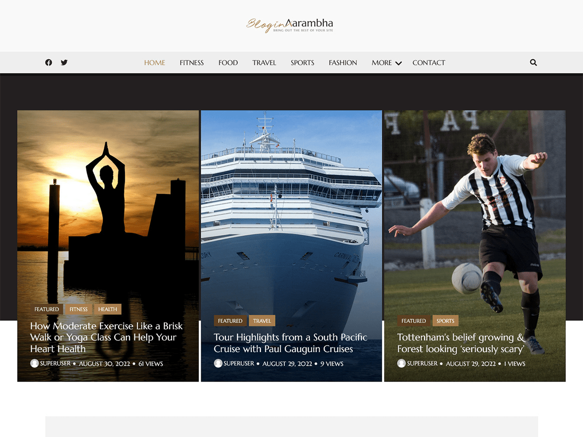 Blogin Aarambha theme screenshot
