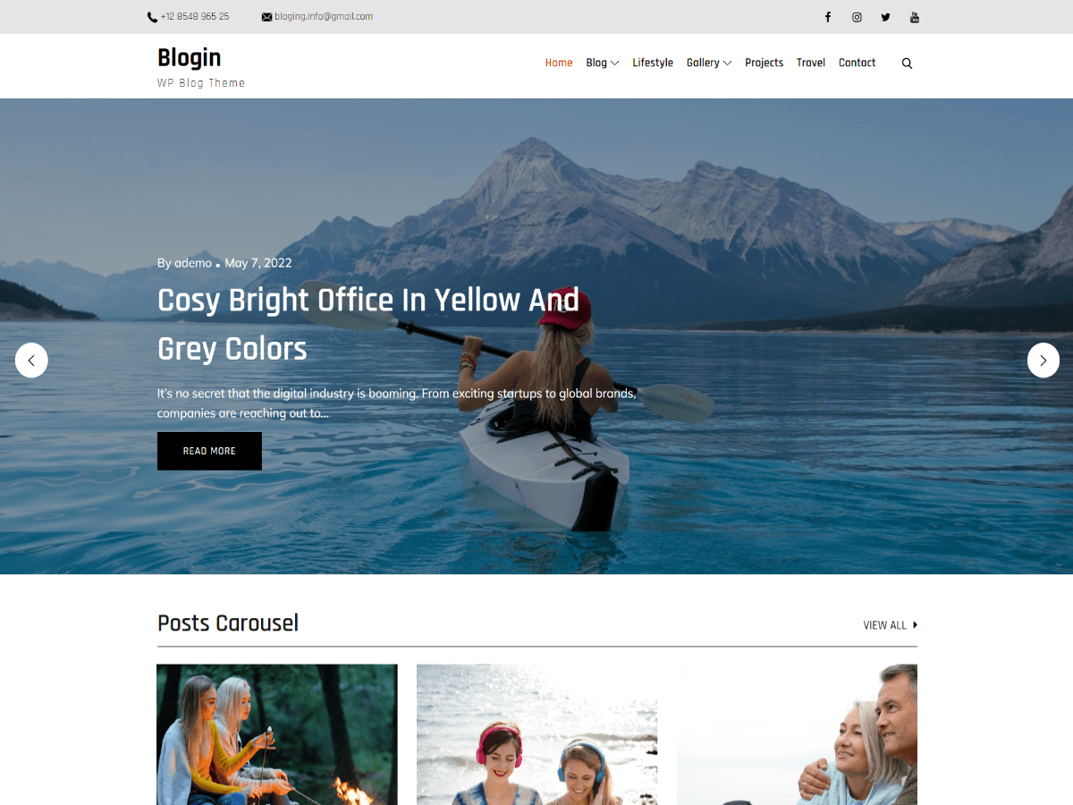 Blogin theme screenshot