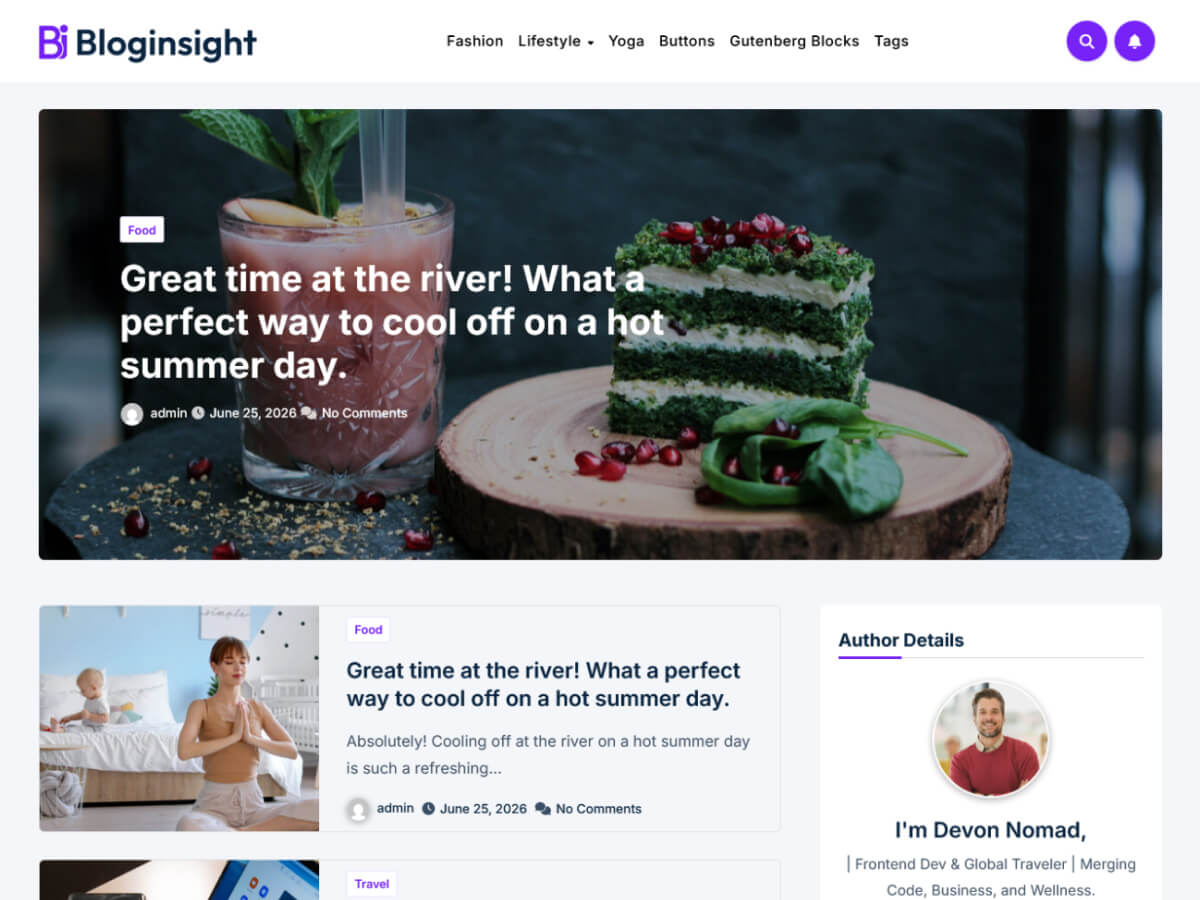 Bloginsight theme screenshot