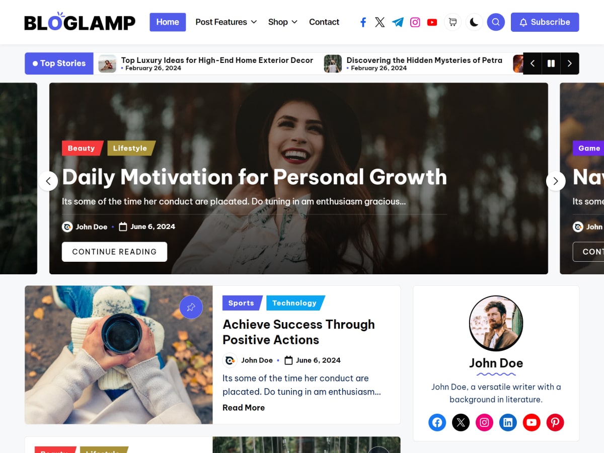 Bloglamp theme screenshot