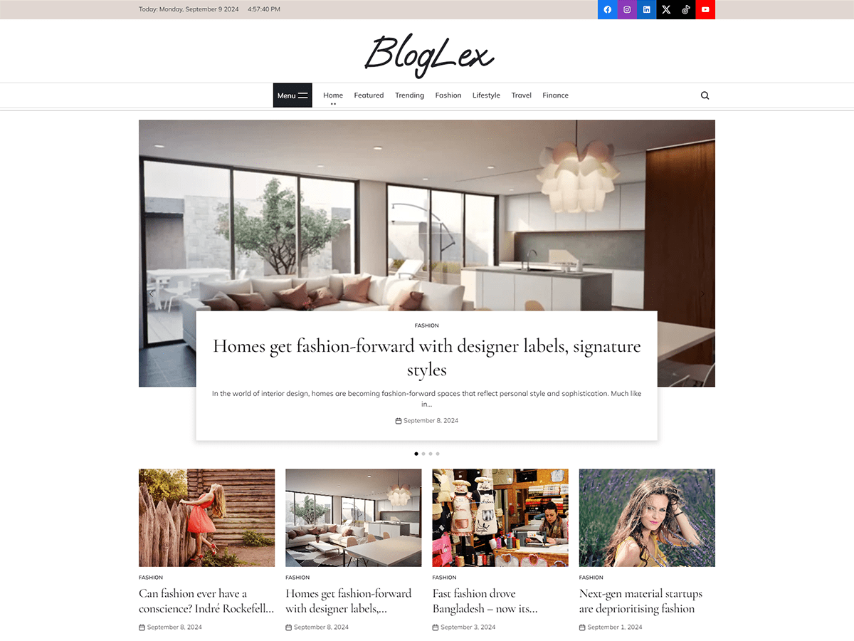 BlogLex theme screenshot